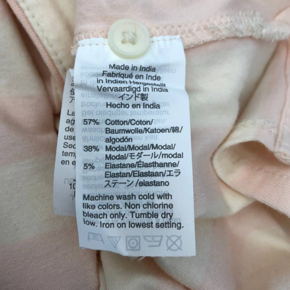 5/$25 Madewell Pink Stripe Oxford Bedtime Button Down Pajama Top L - Picture 5 of 5